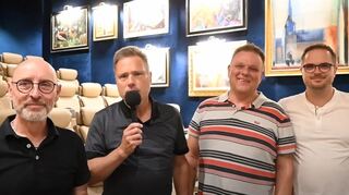 Die Geschäftsführer des Planken-Kinos: Wolfgang Traber (v.l.), Andreas Kunzi, Oliver Lebert, Oliver Kunzi.