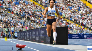 Malaika Mihambo in Aktion.