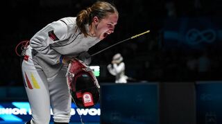 Luca Holland-Cunz war bei der WM in Tiflis die beste deutsche Florettfechterin. Die Mannheimerin stürmte ins Achtelfinale.
