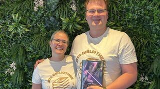 Ines Leitz und Florian Baur vom Verein Jedi-Bibliothek.