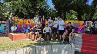 Vier Tage, eine Gruppe: Der Graffiti-Workshop sorgte auch für Zusammenhalt.