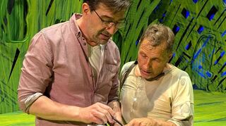 Richy Müller (rechts) bei der Probe.