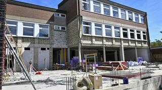 Die Mensa an der Gerhart-Hauptmann-Schule in Rheinau-Süd soll 2026/27 gebaut sein.