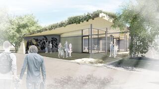 So soll er einmal aussehen, der neue Jugendtreff in Neuhermsheim. Entworfen wurde das Gebäude von Kaupp + Franck Architekten.