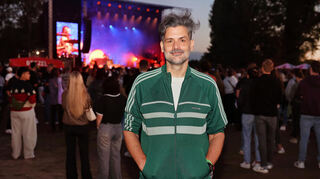 Konzertveranstalter Timo Kumpf bei seinem Provinz-Konzert in Ladenburg.
