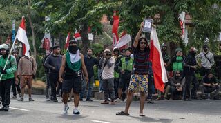 Viele der Demonstranten sollen von außerhalb nach Bali gereist sein.