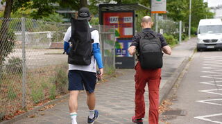 Halbzeit! "MM"Redakteur Stephan Alfter ist bei seiner Wanderung durch die Metropolregion Rhein-Neckar in Mannheim angekommen.