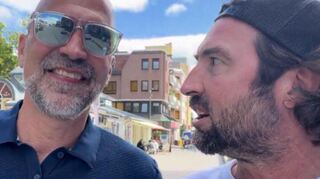 Markus Babbel (l.) und Stephan Alfter plaudern in Viernheim über Rockmusik.