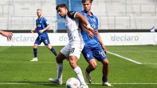 Waldhof-Neuzugang Masca zum ersten Mal im Waldhof-Trikot.