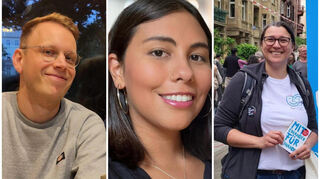 Phillip Thost, Alexa Nieto Manzano und Andrea Heinrichs (v.l.) engagieren sich beim Verein „Start with a friend“ in Mannheim.