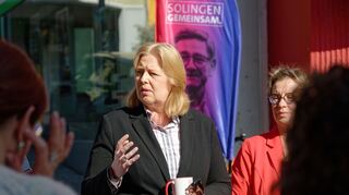 Wie Friedrich Merz war auch Bundesarbeitsministerin Bärbel Bas (SPD) dieses Wochenende im NRW-Kommunalwahlkampf unterwegs.