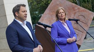 Die SPD-Chefs vor einer Klausur des Parteivorstands in Berlin.