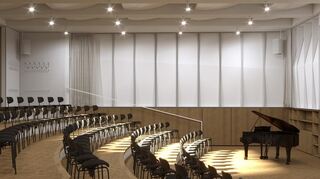Eine der größten sichtbaren Veränderungen der Generalsanierung: Rendering des Chorprobensaal nach der Sanierung.
