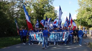 Der Fanmarsch der Adler Mannheim.