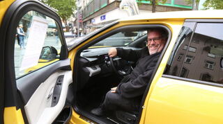 Matthias aus Bretten fühlte sich in einem elektrischen Ford Capri wohl.