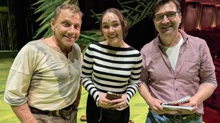 Leonie Hammel mit Richy Müller (links), ihrem Co-Partner bei Tarzan.