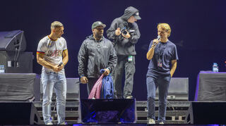 Poldi (links) und Markus Krampe (rechts) bei der Closing Show auf der Euphoria Stage.