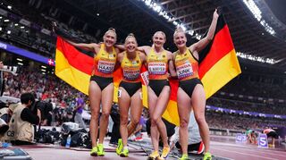 Die Staffel gewinnt Bronze.