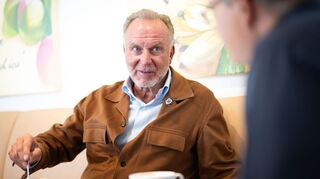 Karl-Heinz Rummenigge beim Interview vor seinem runden Geburtstag.
