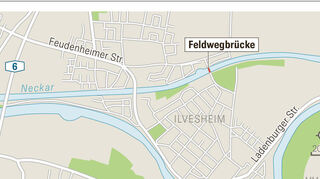 Der Standort der Feldwegbrücke im Kartenüberblick.
