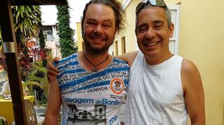 Trommelpalast-Macher Gero Fei (l.) und Samba-Perkussionist Dudu Tucci (r.) werden beim Feel Brazil Festival gemeinsam auf der Bühne stehen.