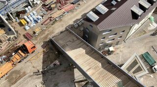 Die große Treppe soll einmal der Hauptaufgang zum O-Hochhaus auf Franklin werden.
