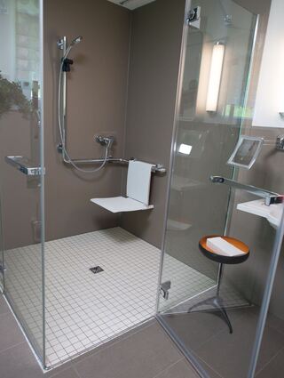 Bei Pflegegrad 1 gibt es finanzielle Unterstützung für Umbauten, etwa für eine barrierefreie Dusche.