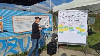 Birgit Schreiber an der Flipchart