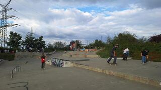 Blick auf die Skate-Anlage