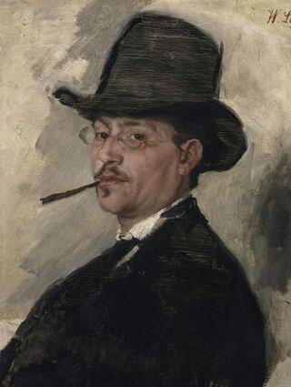 Das Gemälde von Wilhelm Leibl (1844-1900) von 1876 zeigt den Maler Carl Schuch (1846-1903), Öl auf Leinwand.