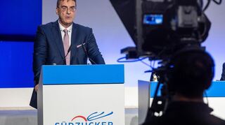 Südzucker-Konzernchef Niels Pörksen bei seiner Rede auf der virtuellen Hauptversammlung des Konzerns im Juli.