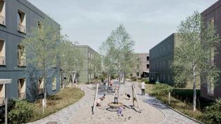 So sollen die fünf Gebäude in der Mannheimer Edisonstraße im Februar aussehen.