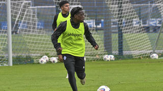 Waldhofs Nolan Muteba N’Tumba bei einer seiner ersten Trainingseinheiten mit seiner neuen Mannschaft.