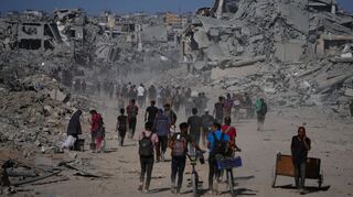 Die bisherige Lebenswelt vieler Menschen in Gaza wurde komplett zerstört.