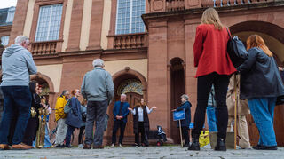 Start am Schloss: Meile der Demokratie startet an der Universtität Mannheim.