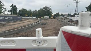 Die Baustelle Wald-/Wasserwerkstraße: Hier soll der neue Mannheimer Stadtteil Franklin von der Gartenstadt aus erschlossen werden.