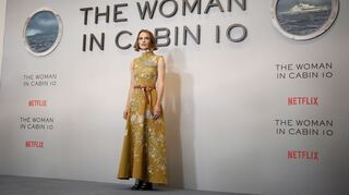 Keira Knightley vor einer «The Woman in Cabin 10»-Wand Ende September in London. (Archivbild)