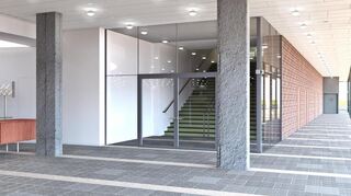 So soll nach der Sanierung der Aufgang zur Oper aussehen: Rendering des Foyers.