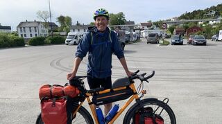 Rainer Gössnitzer hat sich mit diesem Fahrrad und Gepäck von Lampertheim aus auf den Weg zum Nordkap gemacht.