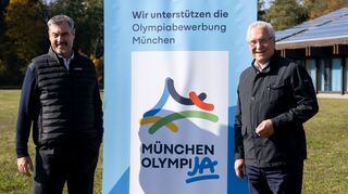 Die Politik, etwa Ministerpräsident Markus Söder (links) und Innenminister Joachim Herrmann (rechts), sind für Olympia. (Archivfoto)