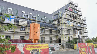 Neben dem Palazzo, im Gebäude „das E“ der ehemaligen Taylor-Kaserne, entsteht das neue Dorint-Hotel.