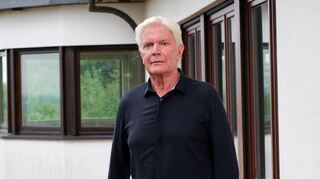 Reinhard Hofmann in dem leerstehenden Objekt in Leimen: Er behauptet, Boris Becker in einer schwierigen Situation zur Seite gestanden zu haben.