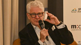 Marcel Reif beim Sponsorentreffen der MTG Mannheim.