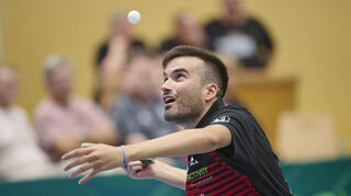 Der TTC Lampertheim, hier Marc Gutierrez, holte zwei leicht erspielte Punkte.