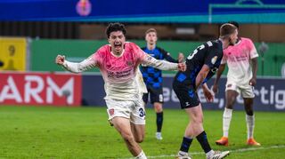 Ibrahim Maza traf für Bayer Leverkusen zum 3:2 in der Nachspielzeit der Verlängerung.