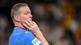 Kein Grund zur Freude. Alfred Gislason ist nicht zufrieden mit der Mannschaftsleistung.