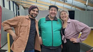 Die Comedians (von links) : Nektarios Vlachopoulos, Marvin Spencer und Katharina Block