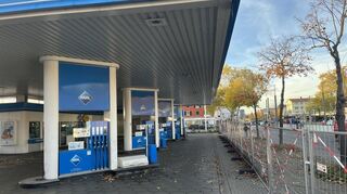 Dauerhaft geschlossen: Aral Tankstelle Waldstraße 48-56.
