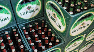 Eichbaum-Kästen in einem Getränkemarkt in Edingen-Neckarhausen.