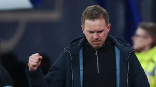 Julian Nagelsmann jubelt über einen Treffer.